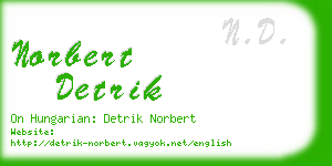 norbert detrik business card